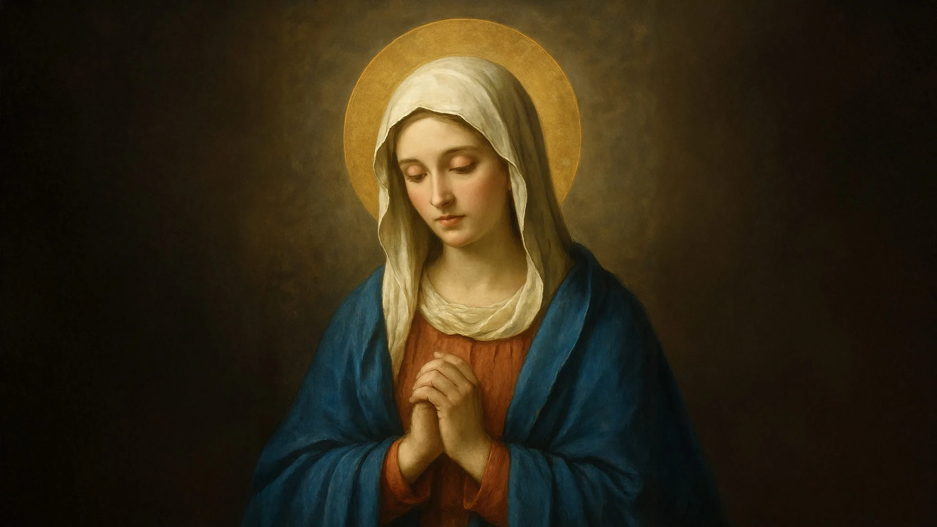 Invocar o nome de Maria. Nossa Senhora em oração.